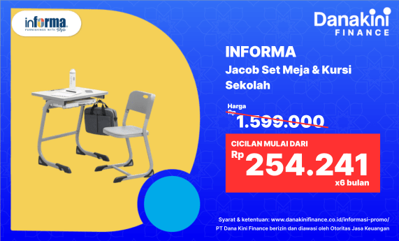 INFORMA Jacob Set Meja & Kursi Sekolah, set meja belajar, desk study