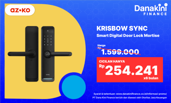 KRISBOW SYNC Smart Digital Door Lock Mortise, smart door lock, kunci pintu pintar, smart home device