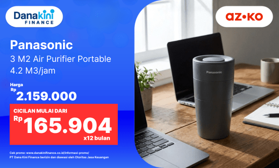 Panasonic 3 M2 Air Purifier Portable 4.2 M3/jam dari AZKO