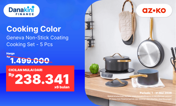AZKO Cooking Color Geneva Non-Stick Coating Cooking Set 5 Pcs