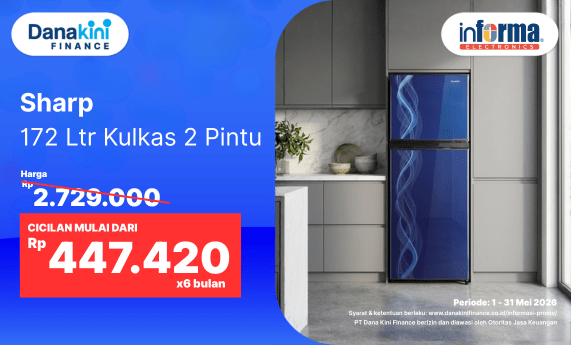 SHARP 172 Ltr Kulkas 2 Pintu INFORMA Electronics